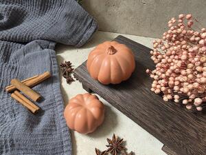 VOJA HOME Dekorativní oranžová dýně velká 400g, průměr 8 cm, výška 5,5 cm, barva marigold
