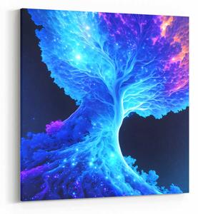 Obraz modro-fialová magická spirála