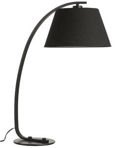 Černá látková stolní lampa J-line Molta