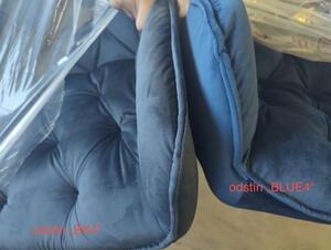 Jídelní židle, potah modročerná sametová látka, DCH-421 BK4
