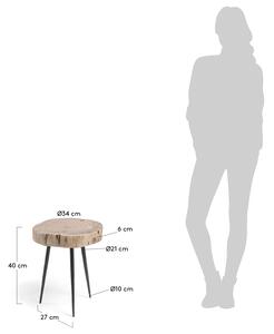 Dřevěný odkládací stolek Kave Home Eider 34 cm