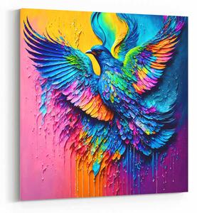 Obraz barevná holubice