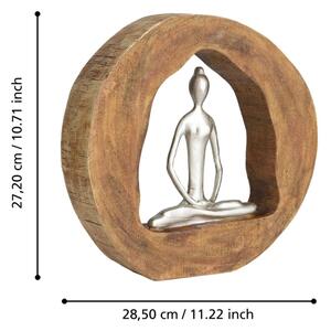 Eglo 427414 - Dekorace KEMAMAN 27,2x28,5 cm dřevo/pryskyřice