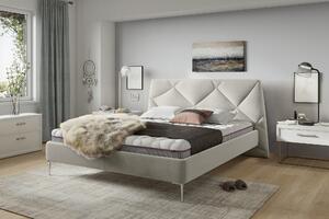 Čalouněná postel Davona 140 X 200, šedobéžová Paros