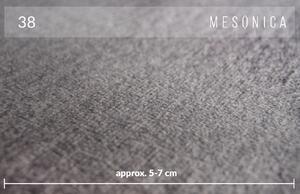 Tmavě šedý sametový taburet MESONICA Toro 140 x 70 cm