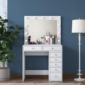 Kalune Design Toaletní stolek Melissa 03 s LED zrcadlem bílý