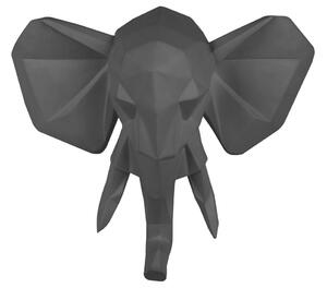 Time for home Černá nástěnná dekorace Origami Elephant