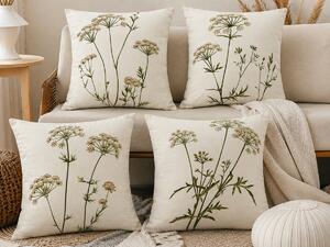 XPOSE® Set povlaků na polštář BYLINKOVÉ KVARTETO 43x43 cm - set 4ks
