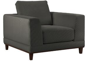 Tmavě šedé manšestrové křeslo Windsor & Co Leon