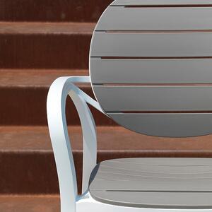 Nardi Hnědo-bílá plastová zahradní židle Palma