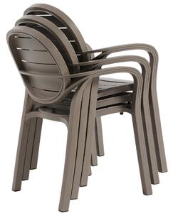 Nardi Antracitově šedá plastová zahradní židle Palma