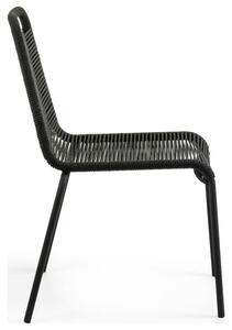 Černá pletená jídelní židle Kave Home Lambton