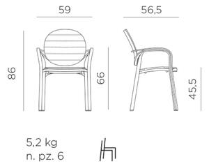 Nardi Bílá plastová zahradní židle Palma