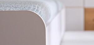 Lorento - noční stolek L12 - bílá brilantní/dub nash