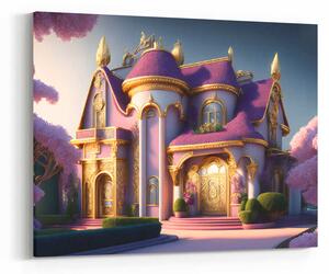 Obraz růžová fantasy vila