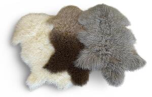 Tibetská ovčí kožešina, světle šedá Dlouhý chlup 10-20 cm