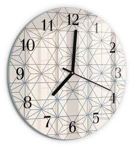Skleněné nástěnné hodiny Geometrický vzor zsoc-fi30-00182308