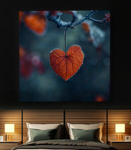 Obraz na plátně - Srdce, konec podzimu FeelHappy.cz Velikost obrazu: 40 x 40 cm
