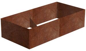 Alto Vyvýšený záhon 74 x 148 x 36 cm, corten CORGARDEN 1012