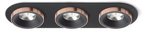 SHARM R III zápustná černá/černá měď 230V LED 3x10W 24° 3000K - RED - DESIGN RENDL