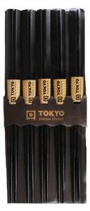 Tokyo Design Hůlky - Tmavé dřevo 5 párů