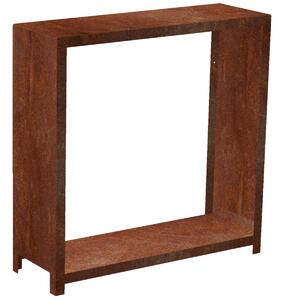 Stora Zahradní dřevník 120 x 120 x 40 cm, corten CORGARDEN 1036