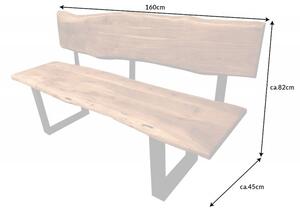 Stolová lavice MAMMUT 160 CM masiv akácie honey Nábytek | Jídelní prostory | Stolové lavice