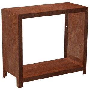 Stora Zahradní dřevník 80 x 80 x 40 cm, corten CORGARDEN 1038