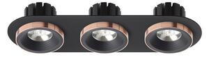 SHARM R III zápustná černá/černá měď 230V LED 3x10W 24° 3000K - RED - DESIGN RENDL