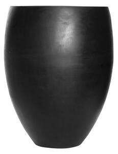 Pottery Pots Venkovní květináč kulatý Bond L, Black (barva černá), kolekce Natural, kompozit Fiberstone, průměr 68 cm x v 85 cm, objem cca 217 l