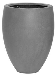 Pottery Pots Venkovní květináč kulatý Bond S, Grey (barva šedá), kolekce Natural, kompozit Fiberstone, průměr 35 cm x v 45 cm, objem cca 33 l