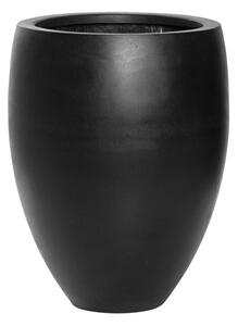 Pottery Pots Venkovní květináč kulatý Bond S, Black (barva černá), kolekce Natural, kompozit Fiberstone, průměr 35 cm x v 45 cm, objem cca 33 l