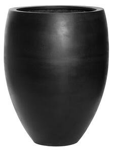 Pottery Pots Venkovní květináč kulatý Bond M, Black (barva černá), kolekce Natural, kompozit Fiberstone, průměr 48,5 cm x v 61,5 cm, objem cca 86 l