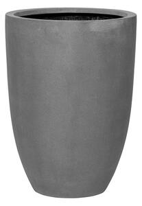 Pottery Pots Venkovní květináč kulatý Ben L, Grey (barva šedá), kolekce Natural, kompozit Fiberstone, průměr 40 cm x v 55 cm, objem cca 54 l