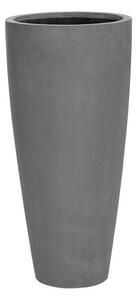 Pottery Pots Venkovní květináč kulatý Dax L, Grey (barva šedá), kolekce Natural, kompozit Fiberstone, průměr 37 cm x v 80 cm, objem cca 64 l