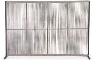 Béžovo-šedý paraván Bizzotto Paxson s výpletem 120 x 180 cm