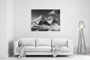 Obraz černobílé hory