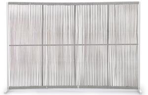 Šedo-bílý paraván Bizzotto Paxson s výpletem 120 x 180 cm