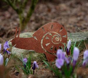 Zahradní dekorace šnek 28 x 19 cm, corten CORGARDEN 1051