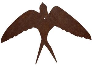 Zahradní dekorace vlaštovka v letu 30 x 22 cm, corten CORGARDEN 1050