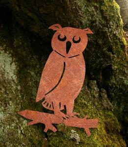 Zahradní dekorace sova 33 x 25 cm, corten CORGARDEN 1049