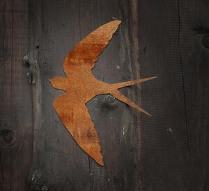 Zahradní dekorace vlaštovka v letu 30 x 22 cm, corten CORGARDEN 1050