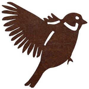 Zahradní dekorace vrabec 2, 15 x 16 cm, corten CORGARDEN 1058