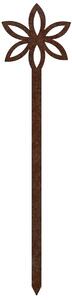 Zahradní dekorace květina 3, 68 x 16 cm, corten CORGARDEN 1056