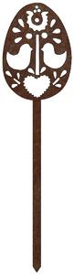 Zahradní dekorace velikonoční kraslice 1, 51 x 14 cm, corten CORGARDEN 1063