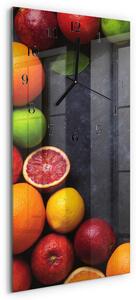 Skleněné hodiny vertikální Citrusová rostlina zsppc-30x60-00183138