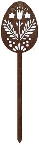 Zahradní dekorace velikonoční kraslice 2, 51 x 14 cm, corten CORGARDEN 1064