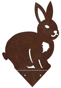 Zahradní dekorace králík 36 x 23 cm, corten CORGARDEN 1072