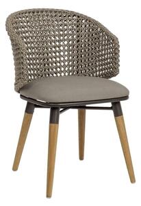 Šedo-hnědá pletená zahradní židle Bizzotto Ninfa