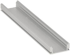 BERGE Plochý profil BRG-24 pro 2m ALU LED pásky + opálový difuzor + držák + koncovky